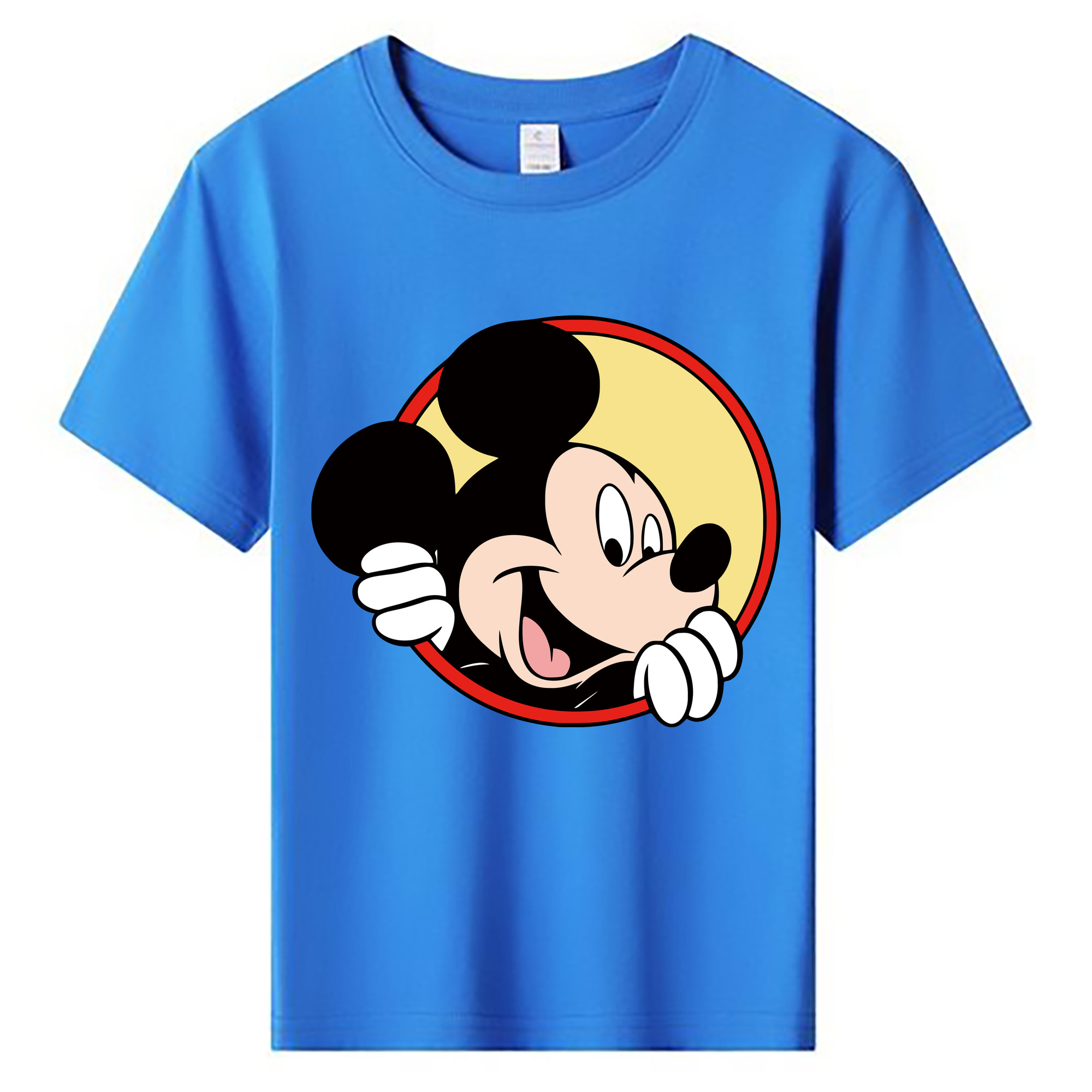 （画像用） ミッキーマウス Mickey Mouse 綿100％キッズTシャツ（フロントプリント）